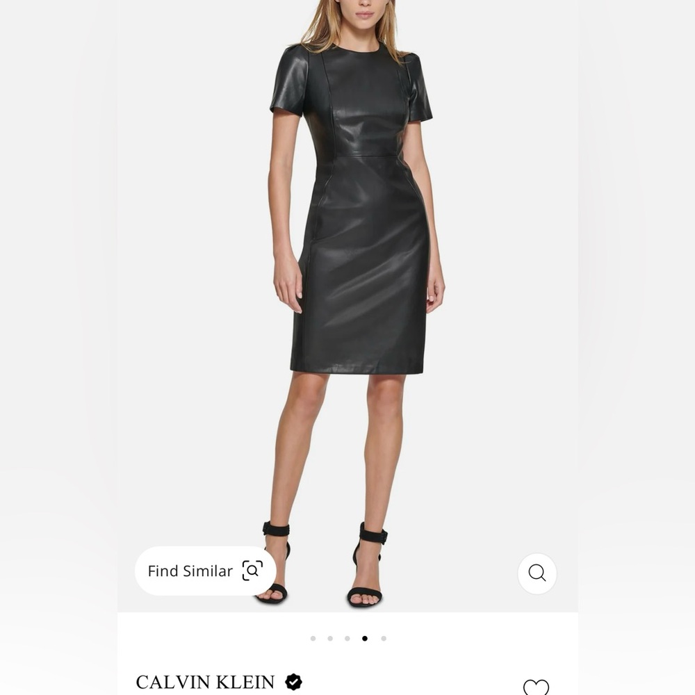 Calvin Klein vegan leather dress